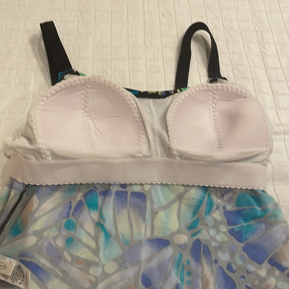 Ocean dreams signature butterfly tankini size 18W green purple turquoise nwts - Picture 11 of 13